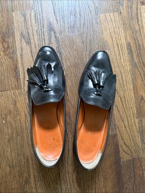Everlane Black Leather Tassel Loafers